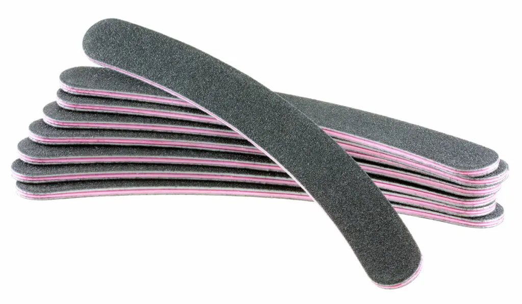 A stack of flexible Emery board