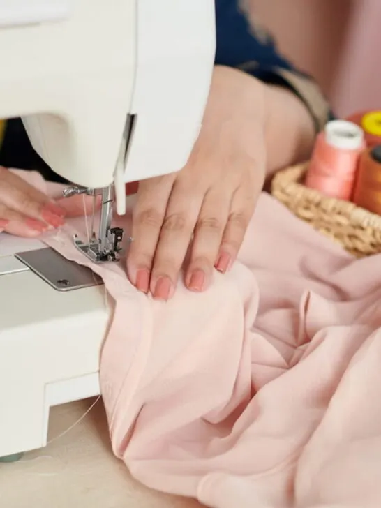 Dressmaker Sewing Silk Blouse - ee220910