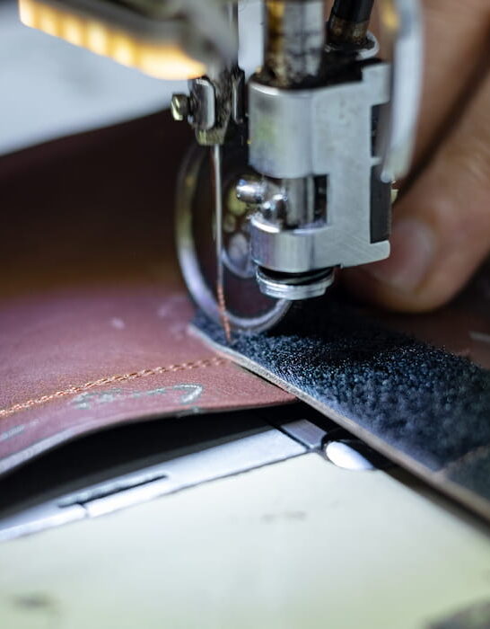 sewing a leather and velcro