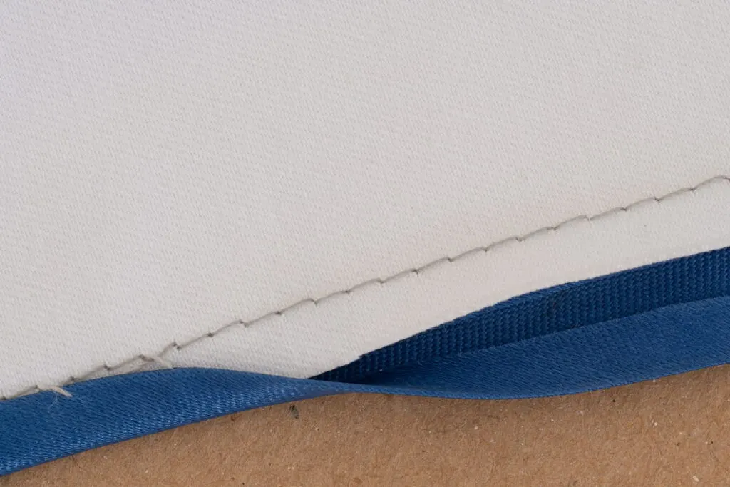 bias binding on seam edge