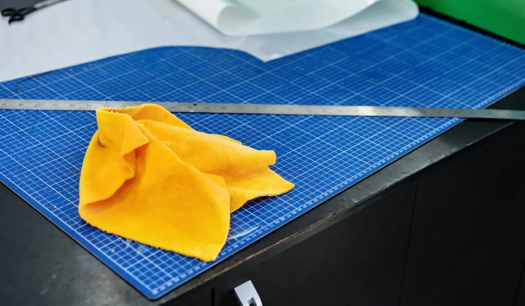 blue cutting mat