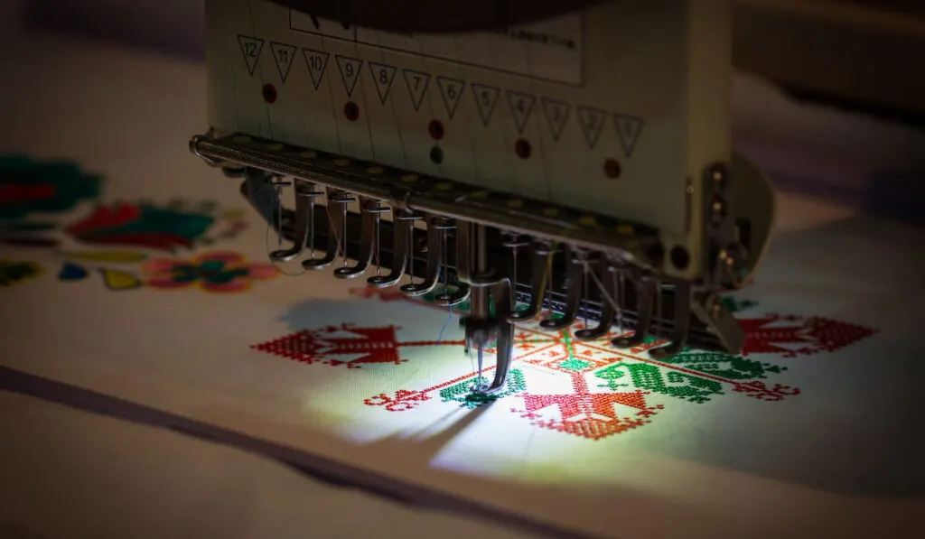 sewing machine embroidery textile