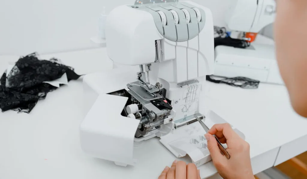 serger on the table