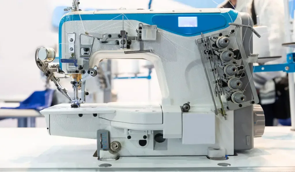 Overlock machine closeup