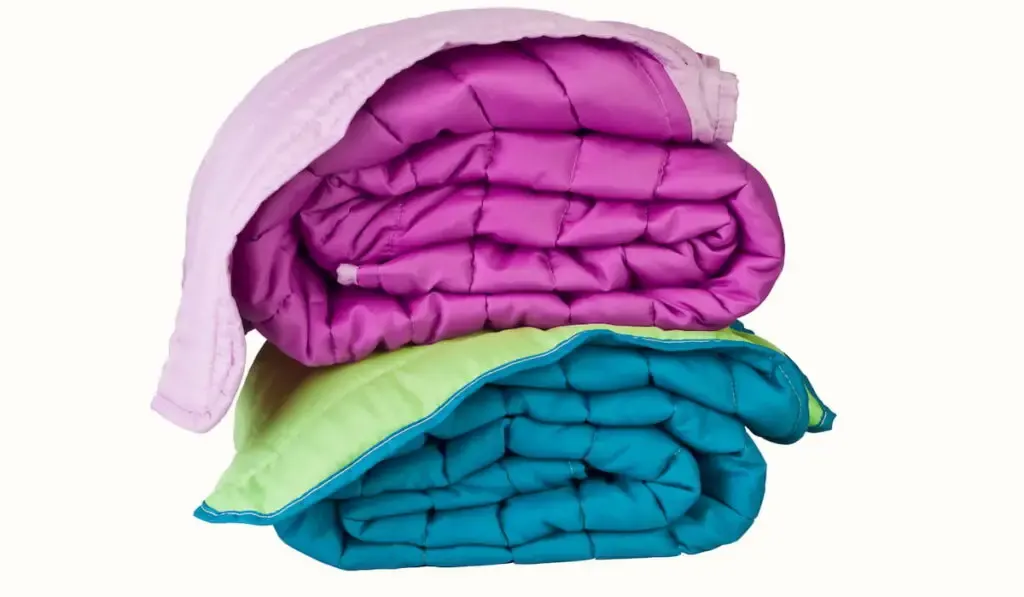 fluffy and colorful quilt